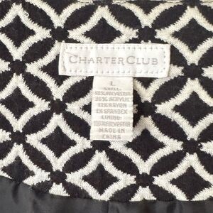 Charter Club Geometric Black and White Apparel